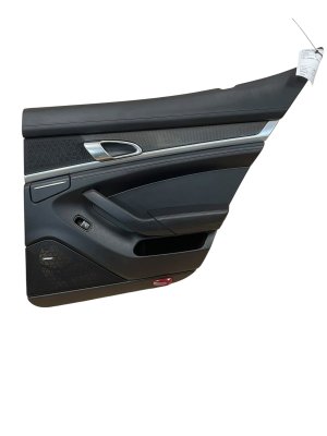 2014-2016 Porsche Panamera Black Door Interior Trim Panel - Rear, Right (Passenger) (Used OEM)