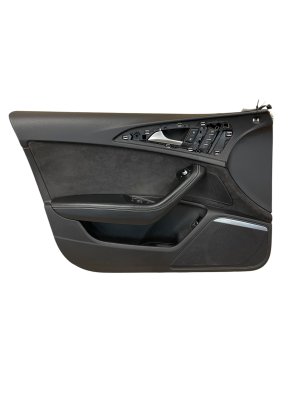 2012-2018 Audi A6 Black Door Interior Trim Panel - Front, Left (Driver) (Used OEM)