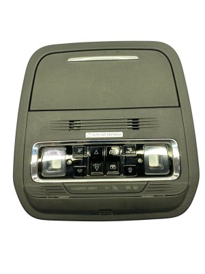 2020-2025 Lincoln Aviator Black Center Overhead Console with Dome Light and Switches - Front (Used OEM)