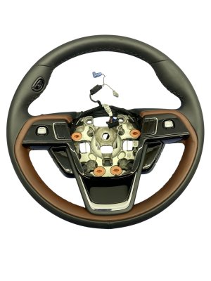 2020-2026 Lincoln Aviator Brown Heated Leather Steering Wheel with Paddle Shifters - Front (Used OEM)