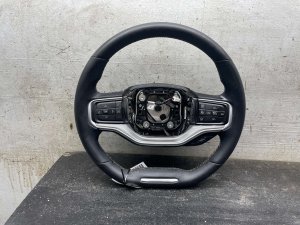 2022-2025 Jeep Wagoneer Leatherette Steering Wheel Assembly with Switches and Wood Accent (Used OEM)