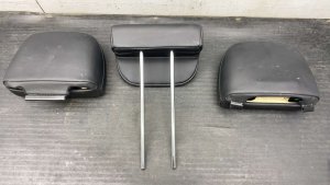 2020-2025 Hyundai Palisade Black 3rd Row Nappa Leather Seat Headrest Set - Rear, Right (Passenger) (Used OEM)