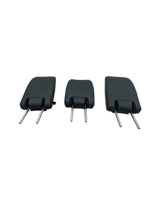 2022-2025 INFINITI QX60 Charcoal (Black) 3rd Row Leather Headrest Set (3) - Rear, Right (Passenger) (Used OEM)
