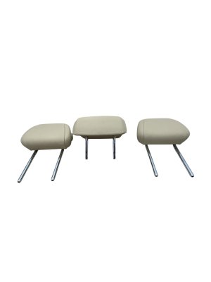 2020-2024 BMW X6 Beige Leatherette Headrest Set (3) - Rear, Right (Passenger) (Used OEM)