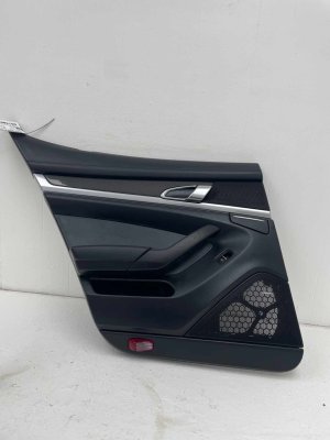 2010-2016 Porsche Panamera Black Door Interior Trim Panel - Rear, Left (Driver) (Used OEM)