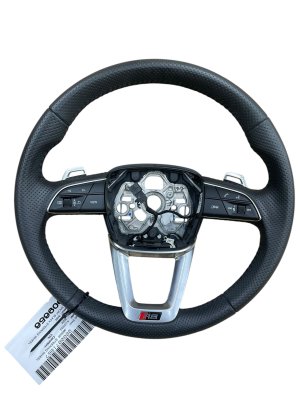 2020-2024 Audi S5 Black RS Sport Steering Wheel Assembly with Controls (Used OEM)