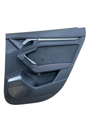 2022-2025 Audi A3 Black Door Interior Trim Panel - Rear, Right (Passenger) (Used OEM)