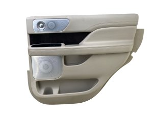 2018-2021 Lincoln Navigator Tan Door Interior Trim Panel with 20-Speaker Audio - Rear, Right (Passenger) (Used OEM)