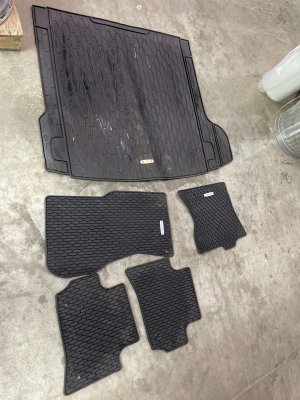 2021-2025 Jaguar F-Pace 5-Piece All-Weather Rubber Floor Mat and Cargo Mat Set - Front (Used OEM)