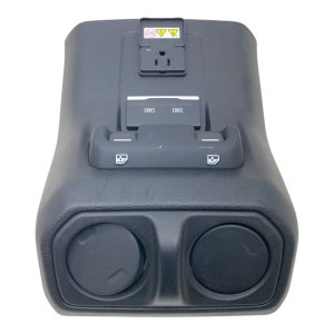 2018-2026 Jeep Wrangler Black Center Console Trim Panel with Air Vents and Window Switches - Rear (Used OEM)