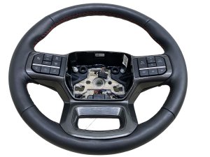 2022-2024 Ford Expedition Black Steering Wheel Stealth Edition with Red Stitching (Used OEM)