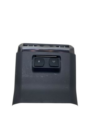 2022-2025 Ford F-150 Lightning Black Center Console End Cap Trim Panel with Air Vents - Rear (Used OEM)