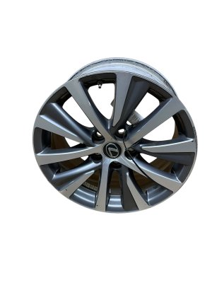 2019-2021 Lexus ES300h Silver 17x7.5 10-Split Spoke Machined Aluminum Alloy Wheel (Used OEM)