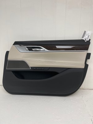 2017-2022 BMW 750i Ivory (White) Door Interior Trim Panel - Front, Right (Passenger) (Used OEM)