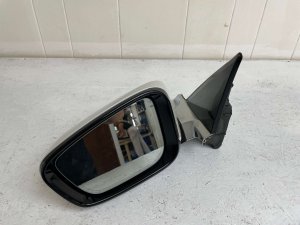 2016-2022 BMW 740i White Power Heated Folding Blind Spot Surround View Memory Door/Side View Mirror with Signal Lamp - Left (Driver) (Used OEM)