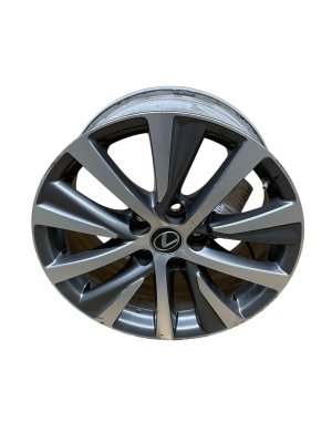 2019-2021 Lexus ES300h Silver 17x7.5 10-Split Spoke Machined Aluminum Alloy Wheel (Used OEM)