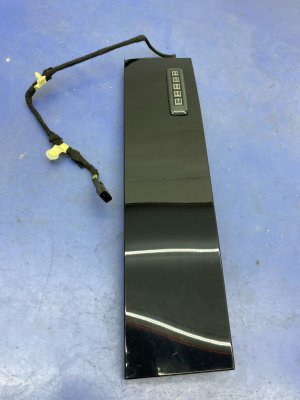 2021-2025 Ford F-150 Black B-Pillar Applique Trim Moulding with Keyless Entry Code Panel - Front (Used OEM)