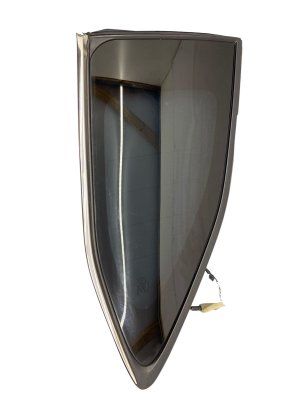 2020-2025 Toyota Highlander Black Quarter Glass with Antenna and Chrome Molding - Rear, Left (Driver) (Used OEM)