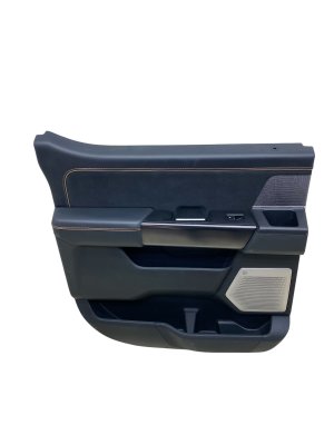 2021-2023 Ford F-150 Black Door Interior Trim Panel with B&O Speaker Grille - Rear, Left (Driver) (Used OEM)
