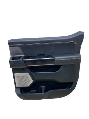 2021-2023 Ford F-150 Black Door Interior Trim Panel with B&O Speaker Grille - Rear, Right (Passenger) (Used OEM)
