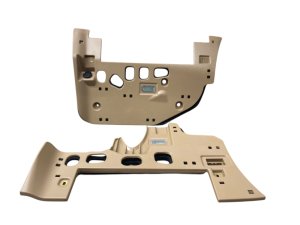 2019-2023 Porsche Cayenne Beige Knee Bolster Trim Cover Panel Set - Front (Used OEM)