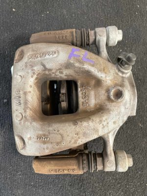 2014-2021 BMW i3 Disc Brake Caliper with Mounting Bracket - Front, Left (Driver) (Used OEM)