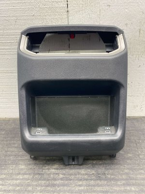 2024-2025 Toyota Grand Highlander Black Center Console Rear Trim Panel with Power Outlets - Front (Used OEM)