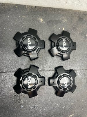 2023-2025 Kia Telluride Black Wheel Rim Center Cap Set (4) (Used OEM)