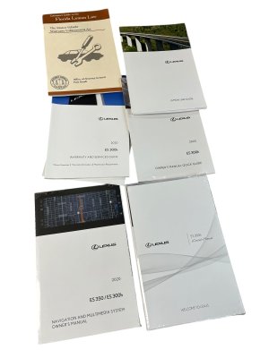 2019-2022 Lexus ES300h Owners Manual Booklet Set with Case (Used OEM)