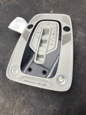 2020-2024 Audi S5 Beige Overhead Roof Console with Dome Light and Emergency Call - Front (Used OEM)