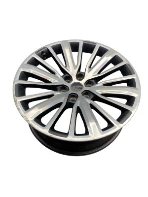 2022-2025 Jeep Wagoneer Silver 22x9 18-Spoke Polished Charcoal Alloy Wheel (Used OEM)