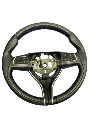 2014-2024 Maserati Quattroporte Steering Wheel with Switches and Carbon Fiber Inserts - Front (Used OEM)