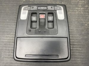 2024-2025 Honda Ridgeline Black Overhead Console with Dome Lights and SOS Button - Front (Used OEM)