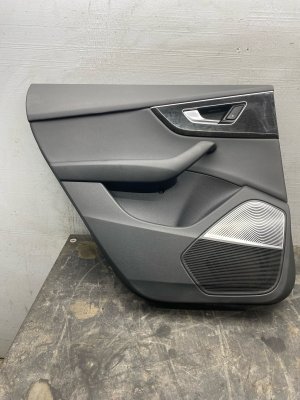 2019-2025 Audi Q8 Black Door Interior Trim Panel - Rear, Left (Driver) (Used OEM)
