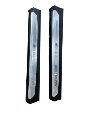 2020-2026 BMW M8 Illuminated Door Sill Step Plate Set (Used OEM)