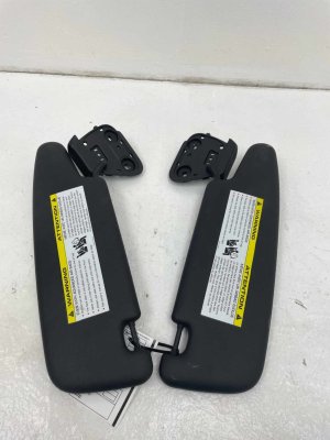 2013-2016 Porsche Boxster Black Sun Visor Set with Illuminated Vanity Mirror - Front, Right (Passenger) (Used OEM)