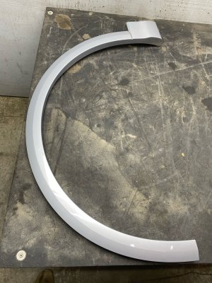 2019-2023 Audi Q8 Silver Wheel Arch Molding Fender Flare - Front, Left (Driver) (Used OEM)
