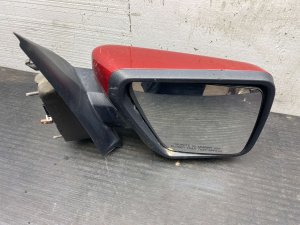 2022-2024 Ford F-150 Lightning Red Power Folding Memory Blind Spot Surround View Pedestal Door/Side View Mirror - Front, Right (Passenger) (Used OEM)