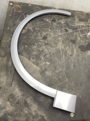 2019-2023 Audi Q8 Silver Wheel Arch Molding Fender Flare - Front, Right (Passenger) (Used OEM)