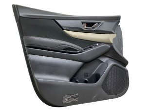 2019-2022 Subaru Ascent Black Door Interior Trim Panel with Handle and Switches - Front, Left (Driver) (Used OEM)