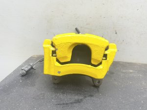 2017-2024 Audi Q7 Yellow Disc Brake Caliper with Electric Parking Brake Actuator - Rear, Right (Passenger) (Used OEM)