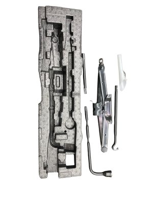 2022-2024 Jeep Wagoneer Emergency Spare Jack and Tools Kit with Foam Insert (Used OEM)