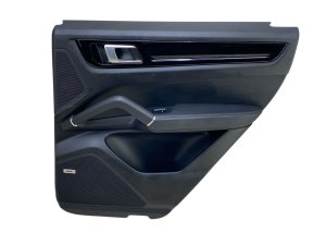 2019-2023 Porsche Cayenne Black Door Interior Trim Panel with Bose Audio - Rear, Right (Passenger) (Used OEM)