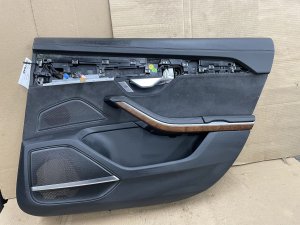 2019-2024 Audi A8 Black Door Interior Trim Panel - Front, Right (Passenger) (Used OEM)