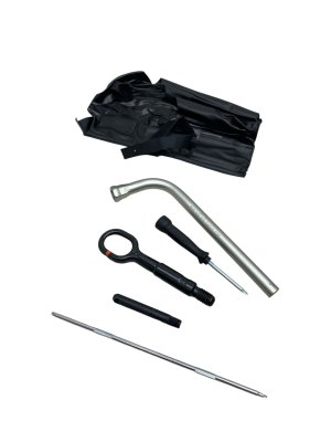 2022-2025 Audi A3 Scissor Jack Tool Kit with Tow Hook and Lug Nut Wrench (Used OEM)