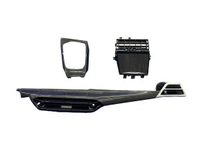 2023-2026 BMW 428i Black Center Console Dash Vent Cup Holder and Shifter Trim Panel Set - Front (Used OEM)