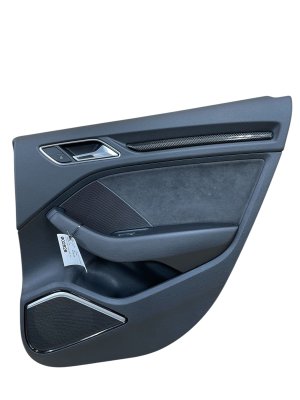 2017-2020 Audi A3 Black Door Interior Trim Panel - Rear, Right (Passenger) (Used OEM)