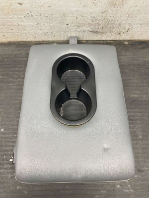 2022-2025 Ford F-150 Lightning Gray Center Seat Armrest with Cupholder - Rear (Used OEM)