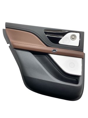 2020-2025 Lincoln Aviator Brown Door Interior Trim Panel with Revel Ultima Speaker Grille - Rear, Left (Driver) (Used OEM)