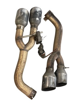 2013-2018 Audi S7 Aftermarket AWE Tuning Quad Tip Exhaust Pipe Set (Used OEM)